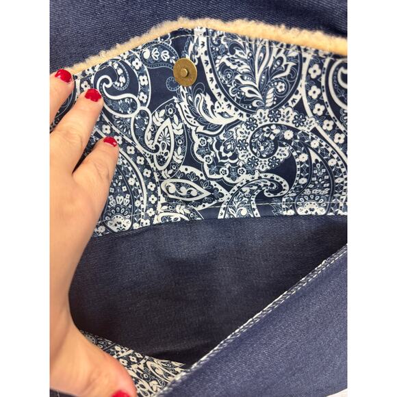 Wrangler Denim Look Sherpa Western Boho Backpack - Picture 2 of 9